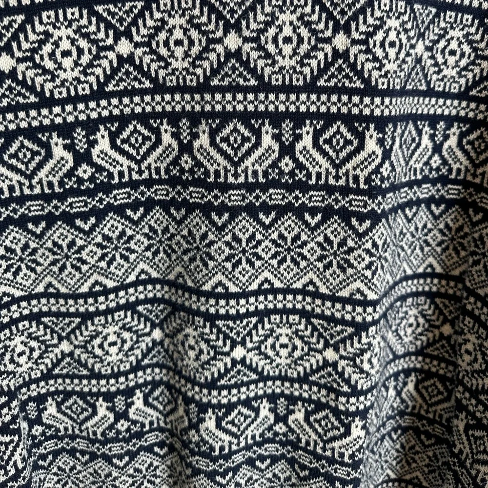 J.Crew 100% cotton crewneck sweater in Fair Isle Navy Sz X-Large